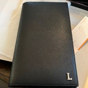 Lancaster Italian leather business card holder